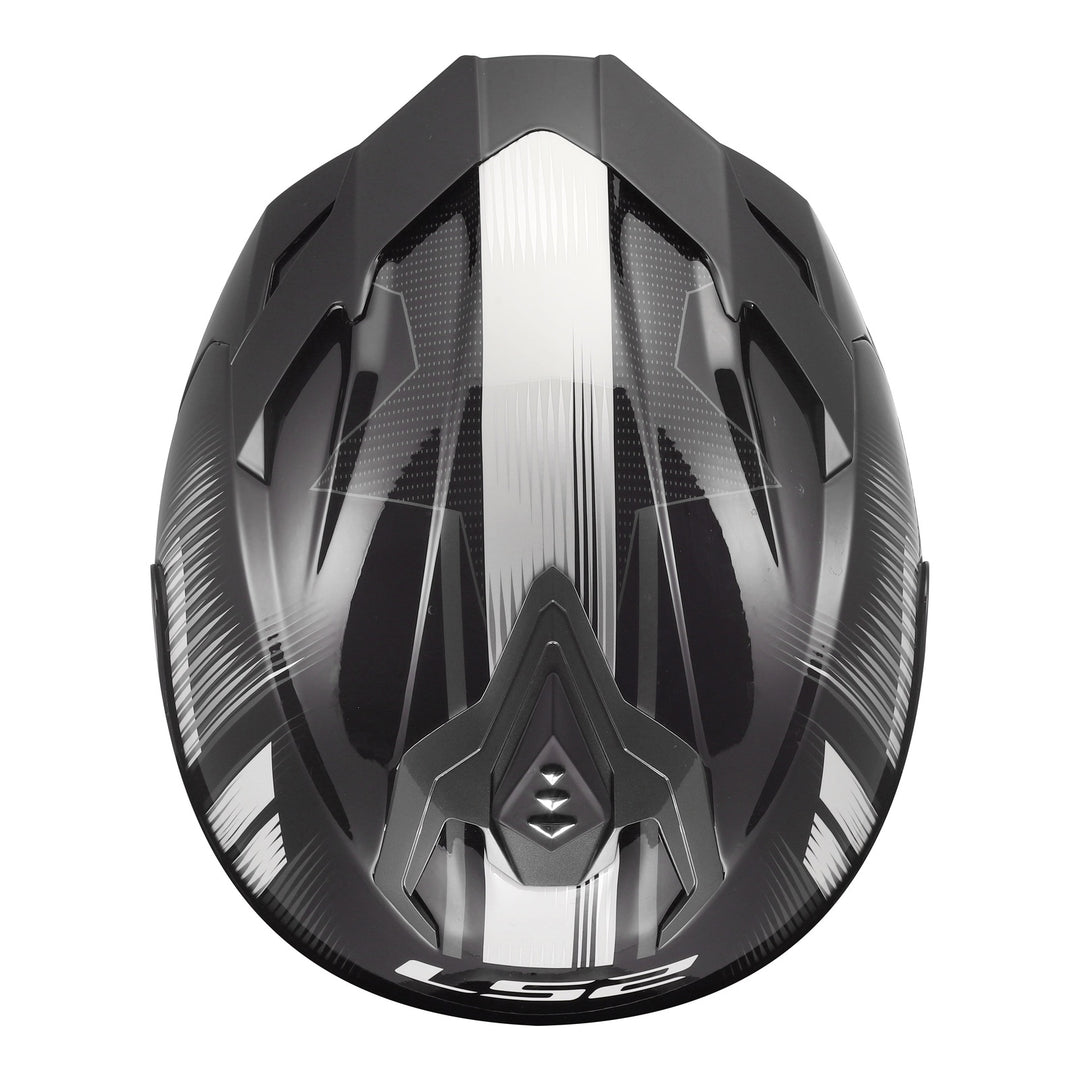 LS2 FF817 Challenger II Nitro Helmet - Black / Grey