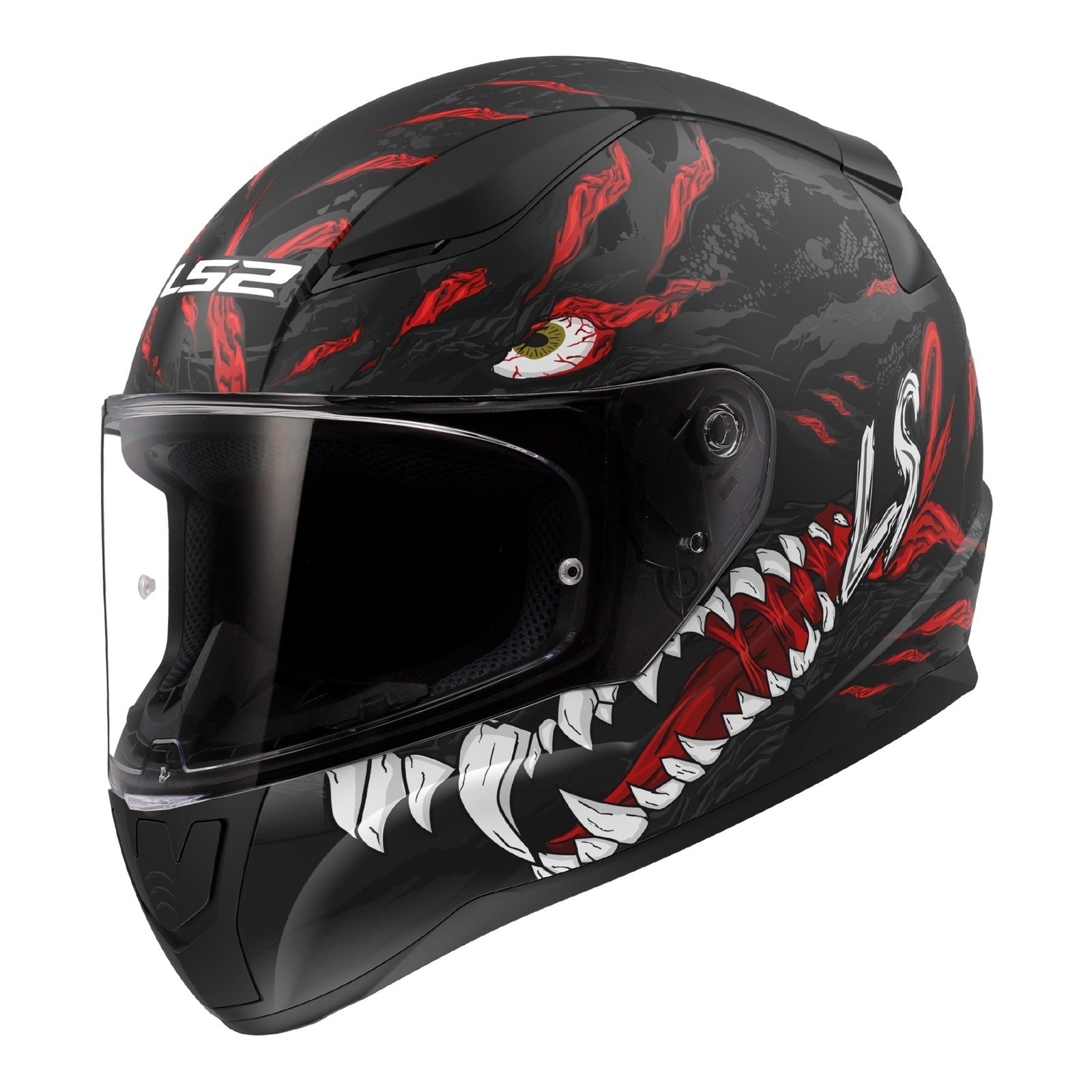 遊具怪獣　怪獣ヘルメット　KAIJU helmet スーフェス LS2 FF353 Rapid II Kaiju Helmets - Matte Black / Red / White 06