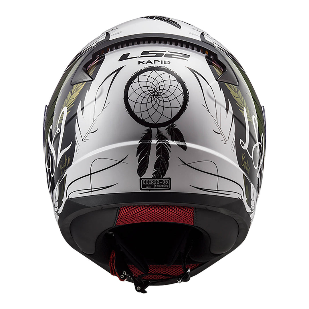 LS2 FF353 Rapid II Boho Helmet - White / Black / Purple 06