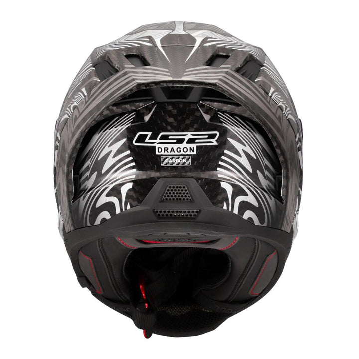 LS2 FF807 Dragon Carbon Enthum Helmet - Black / Silver 06