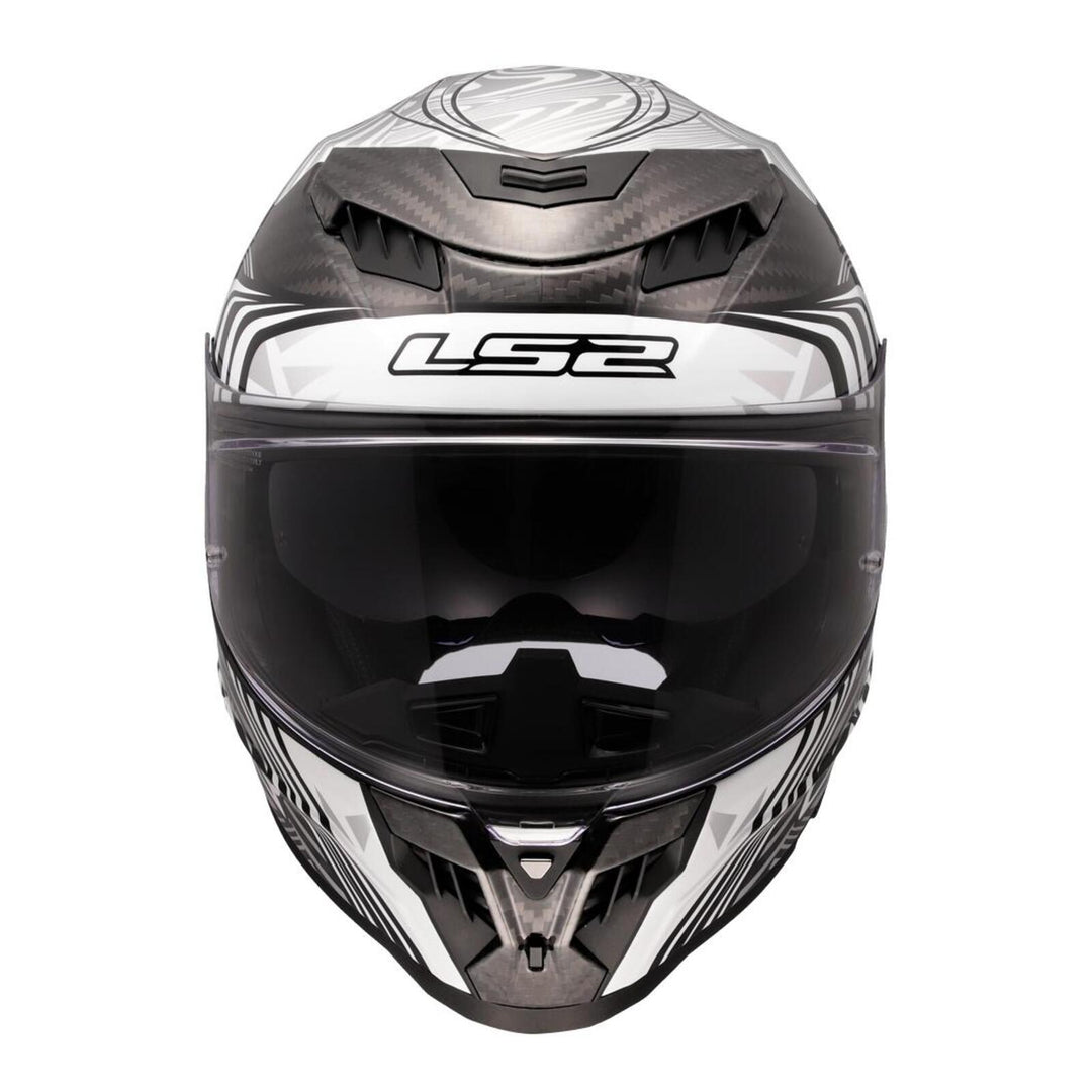 LS2 FF807 Dragon Carbon Enthum Helmet - Black / Silver 06
