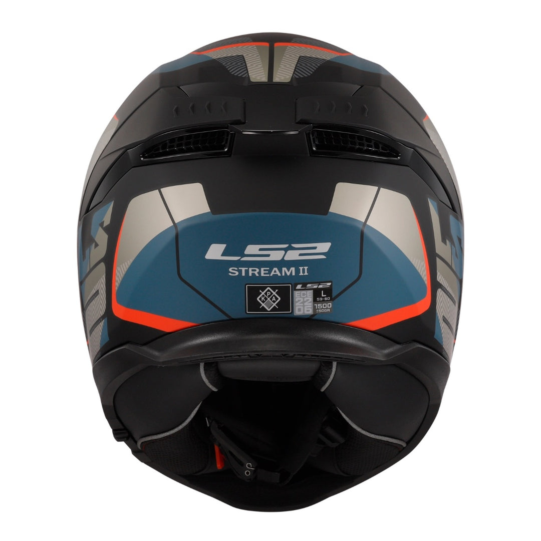 LS2 FF808 Stream II Road Helmet - Matte Black / Blue 06