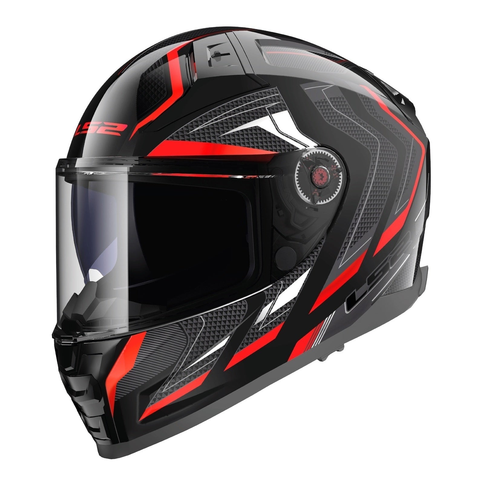 LS2 FF811 Vector II Alizer - Black / Metal Red 06 – LS2 Helmets