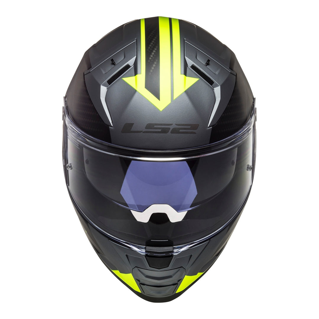 LS2 FF811 Vector II Splitter - Matte Titanium / Hi-Vis Yellow 06