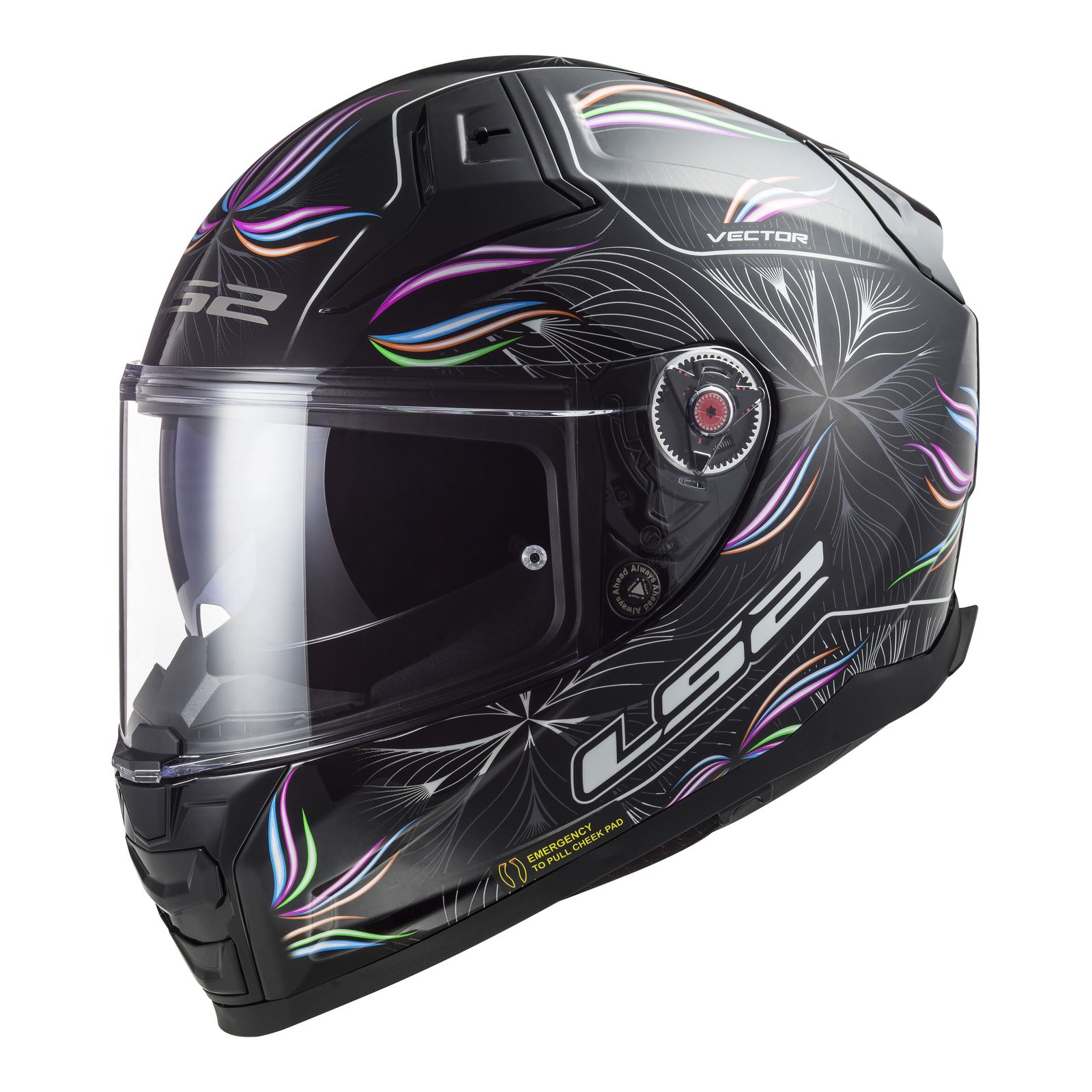 LS2 FF811 Vector II Tropical Helmet - Black / White 06 – LS2