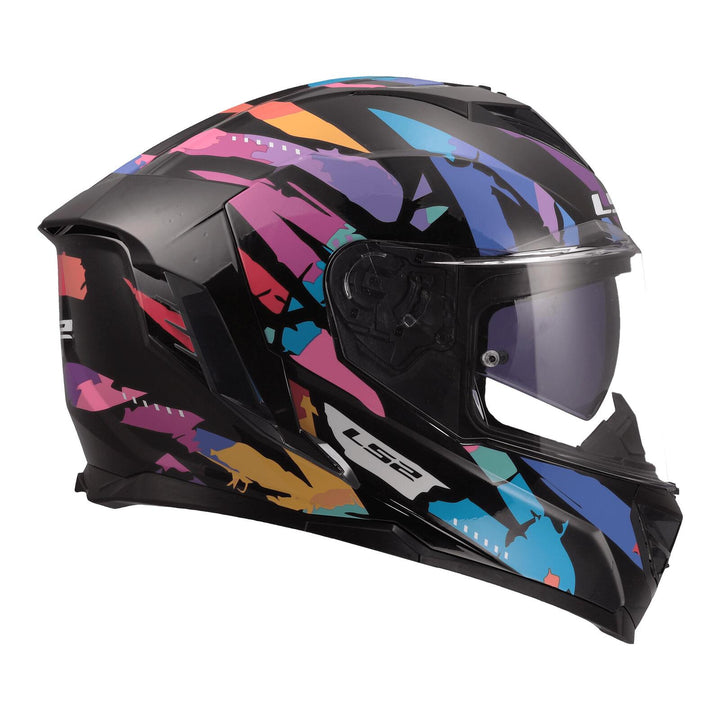 LS2 FF818 Storm III Kaos Helmet - Black / Purple / Blue