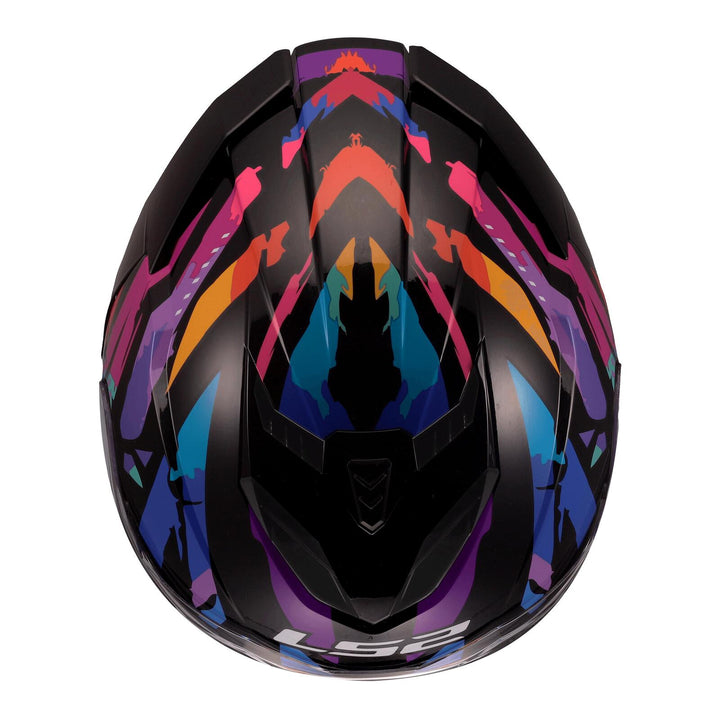 LS2 FF818 Storm III Kaos Helmet - Black / Purple / Blue