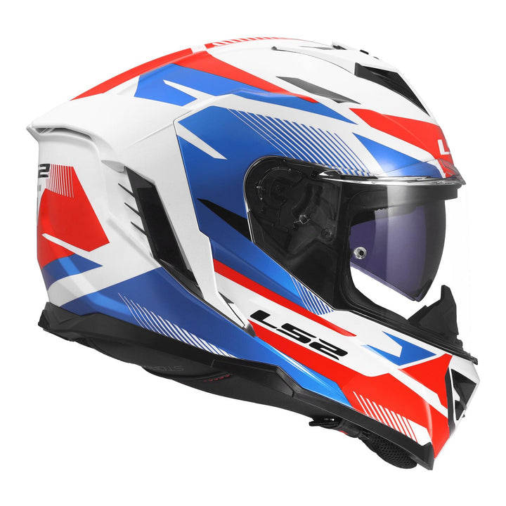 LS2 FF818 Storm III Komai Helmet - Whites / Blue / Red