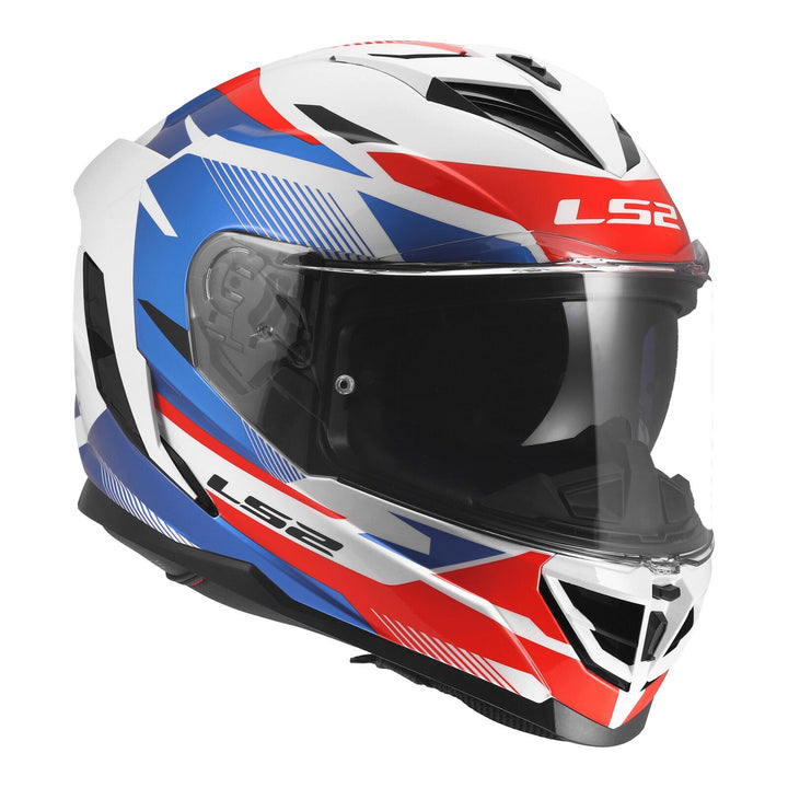 LS2 FF818 Storm III Komai Helmet - Whites / Blue / Red