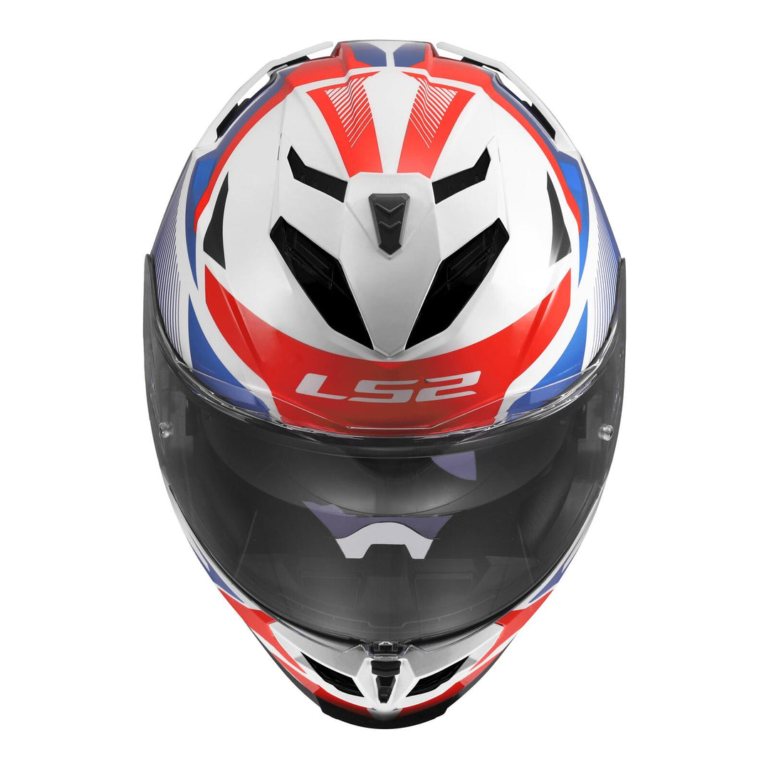 LS2 FF818 Storm III Komai Helmet - Whites / Blue / Red