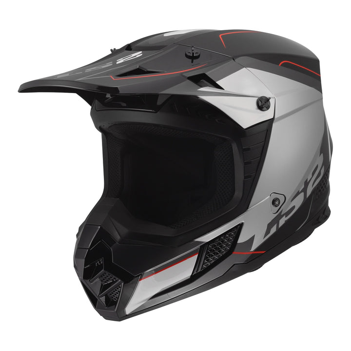 LS2 MX706 COZ Arched Helmet - Black / Silver / Titanium